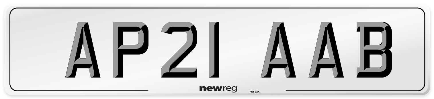 AP21 AAB Number Plate from New Reg